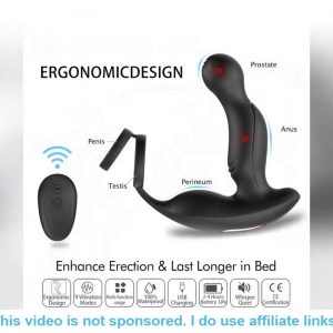 Best Wireless Remote Control Male Prostate Massager Vibrator For Men Tail Anal Plug Sex Toys Silico